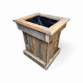 vertical slat Rustic Garden planter, medium, handmade